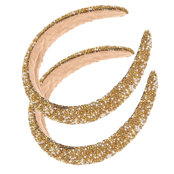 CTIRCHIU Comfortable Golden Headband Versatile Use for Decor and Face Washing 2Pcs