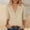 Khaki women fall cardigan a1, variant on Women's Fall 3/4 Sleeve Button Down Cardigan Casual Solid Basic Tops Pullover Blouses Dressy Winter Vacation Fashion Clothes, Brown 2XL