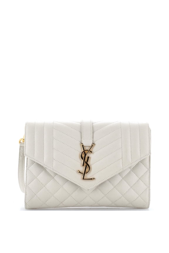 Pre-Owned Classic Monogram Envelope Wristlet Clutch Mixed Matelasse Leather By Rebag