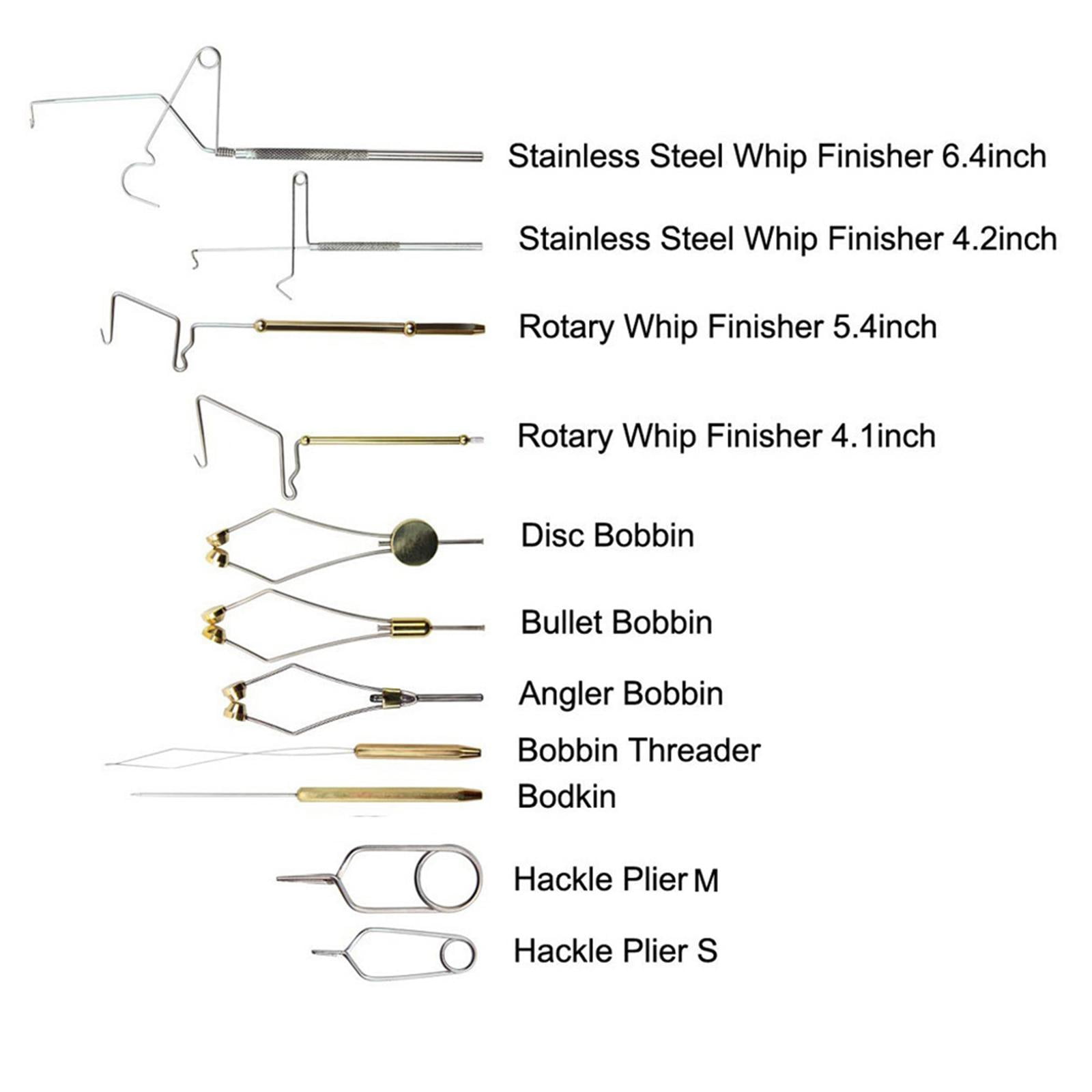 harayaa 11Pcs The Most Useful Fly Tying Tools Combo Kit Gift Stainless Steel Fly Tying Whip Finisher Knot,Fly Tying Bobbin Thread Holder, Disc Bobbin Threader