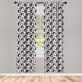 thumbnail image 3 of Ambesonne Romantic Curtains, Tigers Passion Theme, Pair of 28"x95", Vermilion Pale Grey, 3 of 5