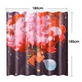 thumbnail image 3 of African Girl Bathroom Waterproof Polyester Shower Curtain Non-Slip Mat Carpet Pedestal Rug Lid Toilet Cover Bath Suit, 3 of 6