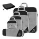 thumbnail image 1 of Cateissary Compression Packing Cubes Lightweight Accessing Items Breathable Easily Almacenamiento y organización del hogar Negro 6 piezas, 1 of 1