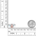 thumbnail image 6 of Gem Stone King 14K White Gold Peach Nano Morganite and Swiss Blue Topaz Engagement Ring for Women | 2.62 Cttw | Oval 10X8MM | Gemstone October Birthstone | Size 7, 6 of 6