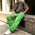 thumbnail image 6 of Men's Sweatpants Loose Fit Joggers Pockets Drawstring Heavyweight Fleece Lounge Athletic Pants for Men Fluorescent Green 3XL, 6 of 6