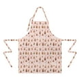 thumbnail image 2 of Pink Christmas Gingerbread House Apron-Garden Aprons for Women with Pockets-Cotton Linen Waterproof Kitchen Cooking Gardening Aprons Adjustable for Kitchen,Cooking,BBQ and Salon 32"x27", 2 of 7