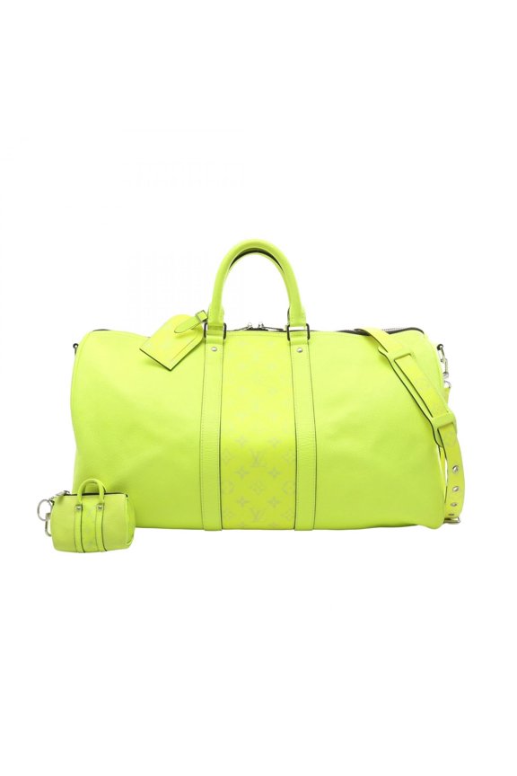 Pre-Owned Louis Vuitton Keepall Bandoulire 50 Boston Bag Handbag Leather Coated Canvas...