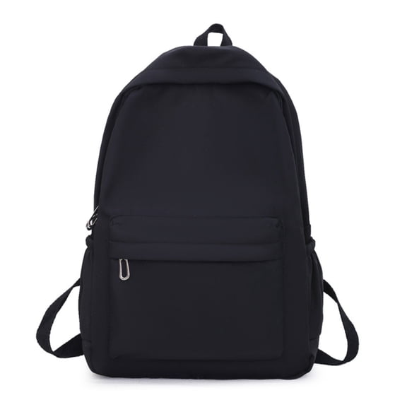 15.7" Black Backpack Laptop Bag - Waterproof Travel Backpack, Large Capacity School Bag with Side Pockets, Back to School， Minimalist Durable Commuter Bag for College Students