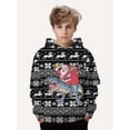 thumbnail image 3 of Sudadera con capucha para niños con estampado navideño de Papá Noel y renos, sudadera informal de manga larga para niños, sudadera para niños, tops de primavera y otoño, 3 of 4