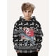 thumbnail image 3 of Sudadera con capucha para niños con estampado navideño de Papá Noel y renos, sudadera informal de manga larga para niños, sudadera para niños, tops de primavera y otoño, 3 of 4