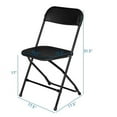 thumbnail image 5 of Cterwk 4pcs Classic Garden Plastic Folding Chair, Black, 5 of 7