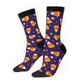 thumbnail image 1 of Fotbe Candy Corn (2) Calcetas Largas con Estampado para Hombre y Mujer – Calcetas de Compresión Transpirables y Elásticas, Viajar y Uso Diario Talla 5-11, 1 of 6