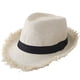 thumbnail image 1 of 56-58 cm circunferencia del sombrero hombres y mujeres sombrero de copa con borde de hierba roto sombrero de verano protector solar sombrero para el sol transpirable sombrero de jazz, 1 of 5