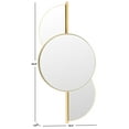thumbnail image 3 of SAFAVIEH Syrus 16.5 in. Round Solid Frame Mirror, Gold/White, 3 of 6