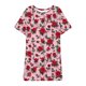 thumbnail image 4 of Camisón corto para mujer, cuello redondo, manga corta, estampado, talla grande, informal, 4 of 5