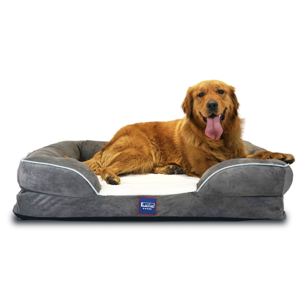 Laifug Large Dog Bed,Orthopedic Memory Foam Dog sofa with Free