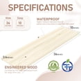 thumbnail image 7 of Kaboon 36 inch Long 10 inch Deep Floating Shelves for Wall Set of 2, Large Open Shelves Wall Mounted, Space Saving Home and Commercial Use, Oak, 7 of 7