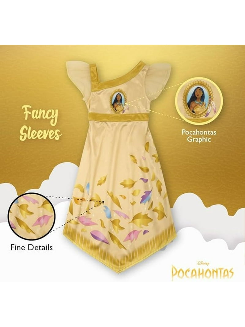 Disney Princess Pocahontas Girl's Fancy Costume Character Nightgown, Gown,  Size 8 - Walmart.com
