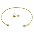 thumbnail image 3 of Mi Amore Gold-Tone Necklace, Bracelet & Multiple Post Earring Set With Crystal Accents TMN331, 3 of 7