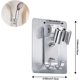 thumbnail image 2 of Soporte de ducha, no es necesario perforar agujeros para instalar pegamento fuerte con orificios de montaje para tornillos, el soporte se puede ajustar 90 grados, fuerte adherencia, resistente al agua, 2 of 4