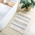 thumbnail image 2 of Woven texture, grey hue, latex backing - Keep bathroom rug stable and stylish, 2 of 6