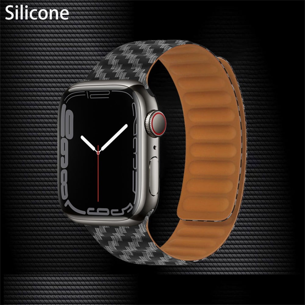 RAEGR Replacement Watch Strap Designed for Apple Watch (44mm / 42mm)  Magnetic Vegan Leather Link Loop Watch Band/Replacement Strap (Series  SE/6/5/4/3/2/1) - Red RG10231 (Watch NOT Included) : Amazon.in: Electronics