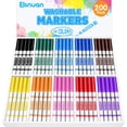 thumbnail image 1 of Rotuladores lavables Ellinjan, 200 unidades, a granel, 10 colores para niños, 1 of 7