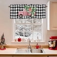 thumbnail image 2 of Valances for Windows Christmas Pink Truck Rod Pocket Cafe Window Treatments Valance Curtains for Kitchen Bathroom Laundry Basement Windows 54"x18", 2 of 7