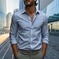 thumbnail image 2 of Maean Mens Plaid Shirts Button down Long Sleeve Dress Tops Casual Basic Pocket Tee for Work Wedding, 2 of 5