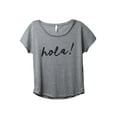 thumbnail image 1 of Hola Hello Women's Fashion Slouchy Dolman T-Shirt Tee Heather Grey Small, 1 of 3