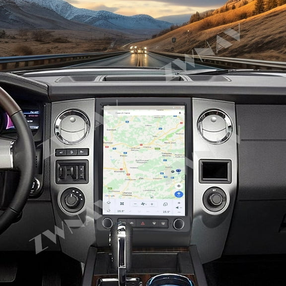 ZWNAV 13.6 inch Tesla style screen car radio player for Ford Expedition 2015-2017 Android head unit IPS touch screen car GPS navigation multimedia player
