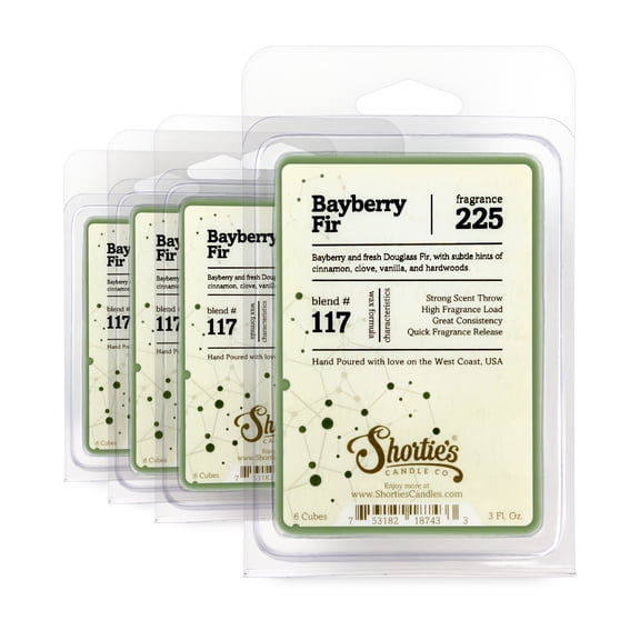 Bayberry Fir Wax Melts Bulk Pack - Highly Scented   Natural Oils - Shortie's Candle Company