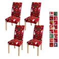 thumbnail image 1 of POINTERTECK Christmas Chair Covers Stretch Washable Christmas Chair Protector Slipcovers for Kitchen Home Dining Room, 1 of 6