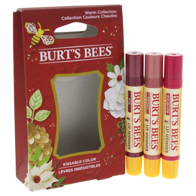 Burt's Bees Kissable Color Holiday Gift Set, 3 Lip Shimmers In Gift Box