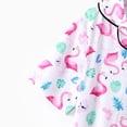 thumbnail image 5 of PatPat Girls Pajamas Button Down Collared Top and Ruffled Shorts Pajama Sets Sizes 5-11, 5 of 9