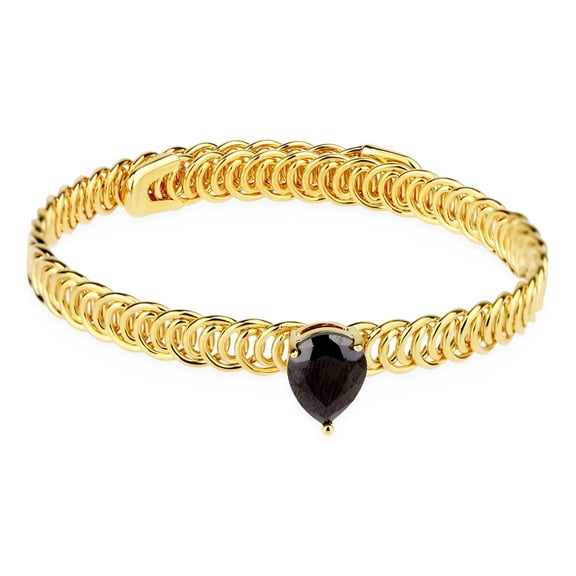 Teardrop Stone Bangle Bracelet