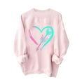 thumbnail image 2 of Inverlee Valentines Day Sweatshirt Women Sweet Love Heart Print Sweatshirts Oversized Pullover Sweater Tops Round Neck Teen Girls Long Sleeve Tops for Women, 2 of 4