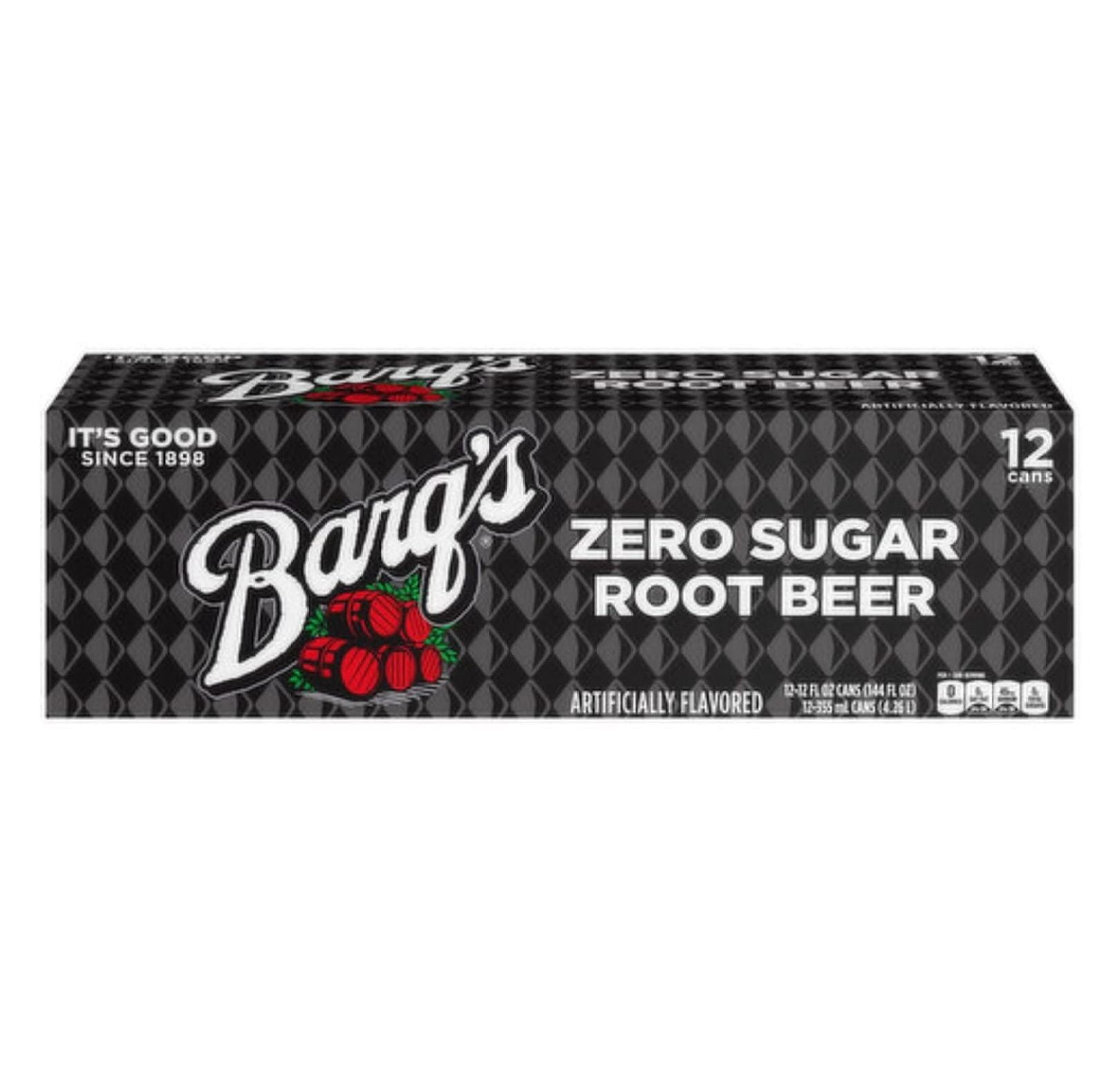 (2 pack) Barq's Zero Sugar Root Beer 12 Ounce Cans Bundle Pack by WTYCB (12)