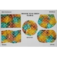 thumbnail image 2 of Batik Tie Dye Placemats by Penny's Needful Things (Oval - Set of 6) (Orange Teal Green Floral), 2 of 3