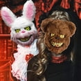 thumbnail image 2 of Máscara de oso y conejo para Cosplay de Halloween, cubierta de cabeza de felpa de terror, disfraz de Carnaval de miedo, utilería para la cabeza, 2 of 4