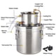 thumbnail image 5 of QinaQin Kit de alambique de acero inoxidable con bomba de circulación, tubería de cobre y termómetro dual, equipo destilador ideal para elaborar whisky, vino o brandy en casa, 5 of 7