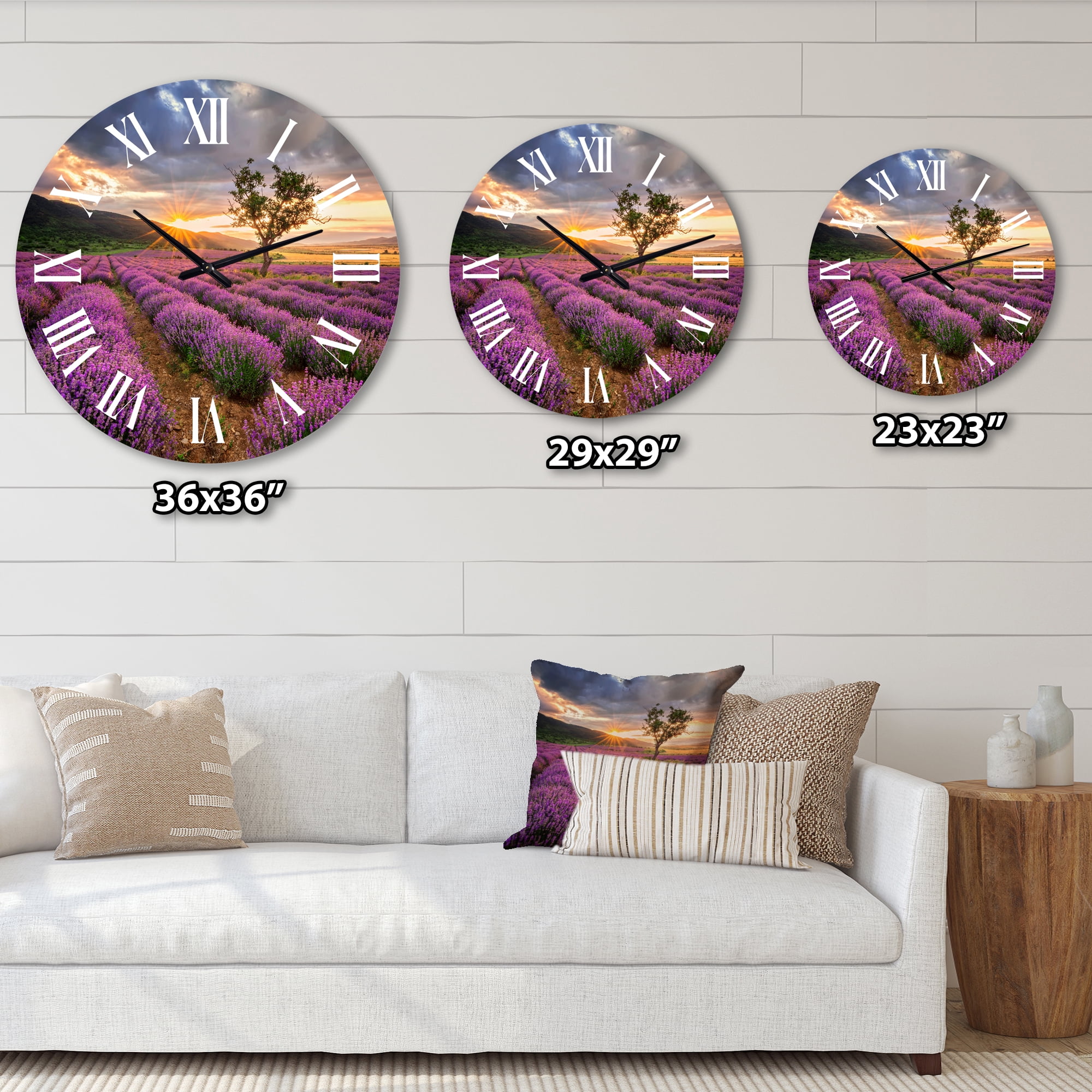Designart 1 in Farmhouse Wall Clock