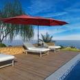 thumbnail image 3 of Boyel Living 15ft Double-Sided Patio Market Umbrella Large Outdoor Table Umbrella(Red), 3 of 7