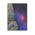 thumbnail image 1 of RYLABLUE Night Sky Stars Scene Throw Blanket Bed Sofa Blanket 58x80 inches, 1 of 3