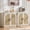 Grey, variant on Buildhom 63" Rattan Sideboard Buffet with Arch Doors & Adjustable Shelves, Boho Coffee Bar Cabinet for Living Room, Kitchen, Walnut