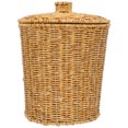thumbnail image 4 of SHISUYAN Round Imitation Rattan Waste Basket With Lid Trash Can Wastebasket Garbage Container Bin, 4 of 6