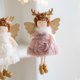 thumbnail image 4 of Cute Christmas White Girl Doll Pendant Deer Horn Pink Angel Christmas Tree Pendant Plush Xmas Decoration Navidad New Year Gifts, 4 of 5