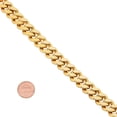thumbnail image 2 of 11mm Diamond-Cut 14k Yellow Gold Plated Flat Miami Cuban Link Chain Bracelet, 7 inches, 2 of 7