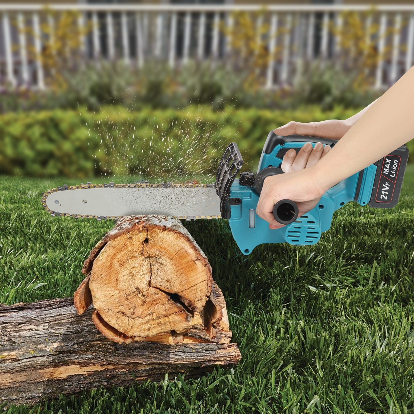10-Inch Lithium Battery Chain Saw, 1000W Brushless Motor, Efficient Cutting Speed, , Lightweight, Perfect for Outdoor & Garden Work
