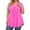 324#Hot Pink, variant on Womens Plus Size Tops Basic Summer Shirts Short Sleeve V Neck Tunics Casual T-Shirt Loose Fits Dark Gray 2XL